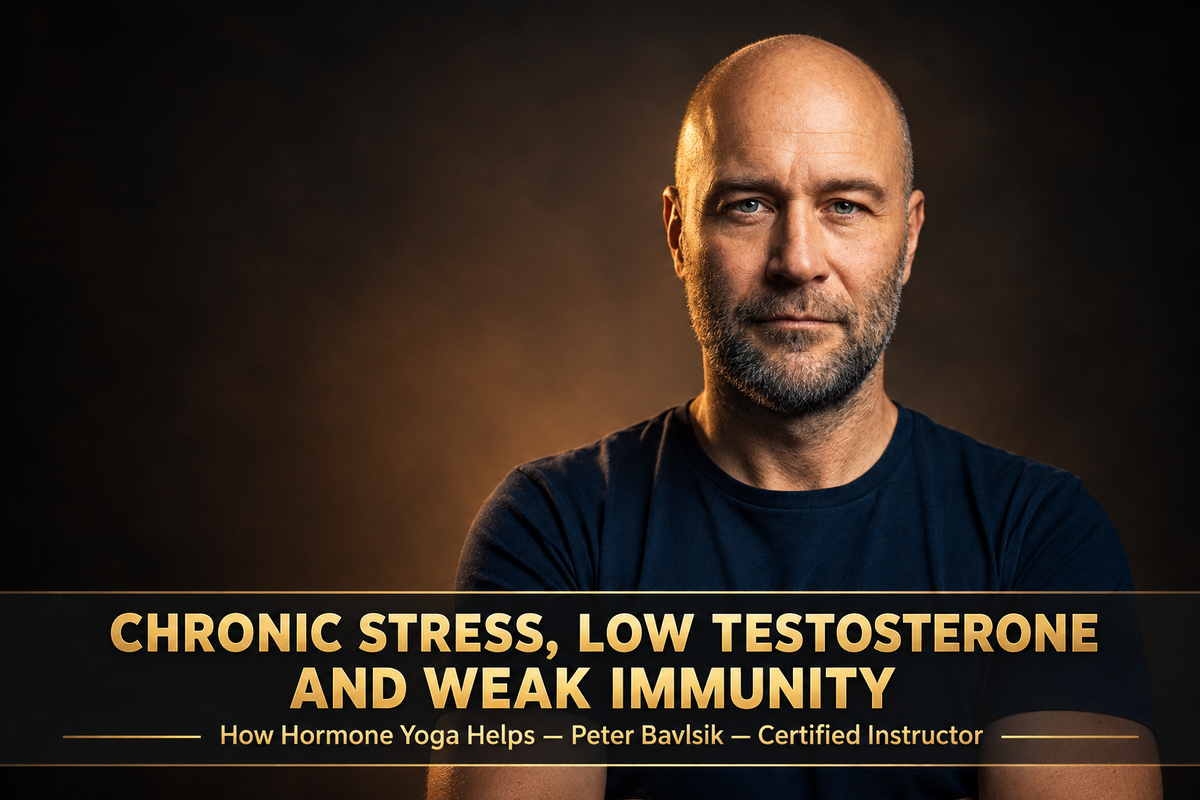 Chronic stress, low testosterone and weak immunity — Peter Bavlsik, certified Hormone Yoga instructor for men